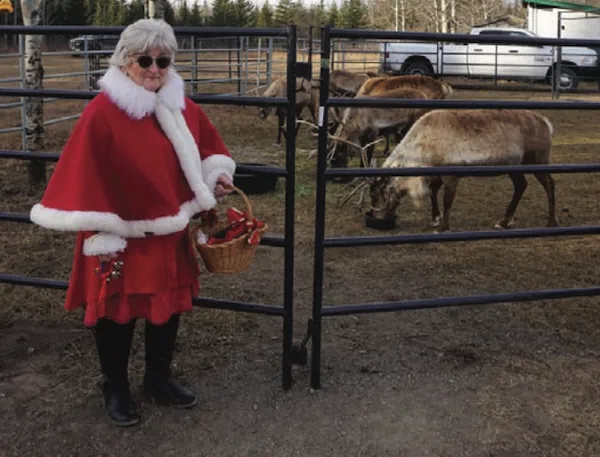 Mrs. Claus with her Reindeer 
Photo: Carol Papworth