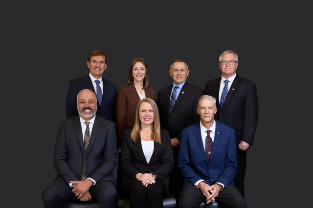 Rocky View County Council Back, left to right: Councillor Don Kochan, Division 2; Councillor Alison Whiting, Division 3; Councillor Greg Boehlke, Division 5; Councillor Kevin Hanson, Division 1 Front, left to right: Reeve Sunny Samra, Division 6, Deputy Reeve Samanntha Wright, Division 4, Councillor Ken Ball, Division 7